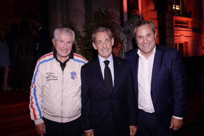 Claude Lelouch, Nicolas Sarkozy et Benjamin Patou aux dix ans du Moman Group, ce lundi 5 septembre à Paris