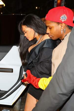 Rihanna et ASAP Rocky Rihanna : sortie en amoureux à New York pour le lancement de la marque Mercer+Prince, le 9 septembre 2022.