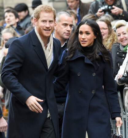 Le prince Harry et sa fiancée Meghan Markle arrivent au "Nottingham Contemporary" pour la journée mondiale de la lutte contre le Sida à Nottingham, en décembre 2017