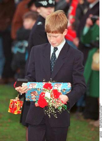 Le prince Harry, à Sandringham à l'occasion des fêtes de Noel en 1997