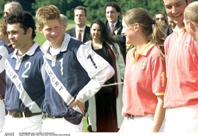 Le prince Harry âgé de 17 ans lors d'un match de polo