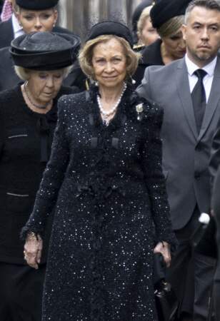Sofia d'Espagne assiste à la cérémonie des funérailles de la reine Elizabeth II, le 19 septembre 2022. 