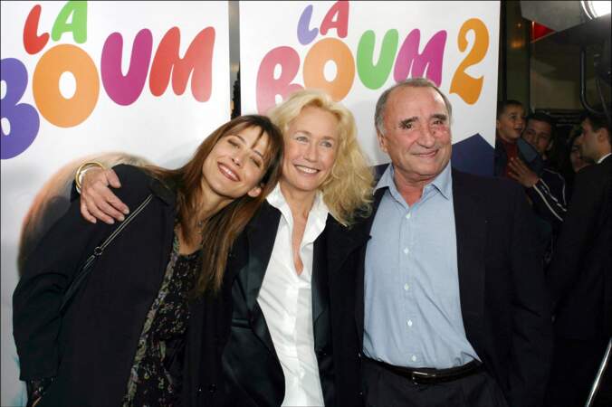 Sophie Marceau, Brigitte Fossey et Claude Brasseur au Gaumont à l'occasion de la sortie en DVD des films "La Boum" et "La Boum 2" en 2003.