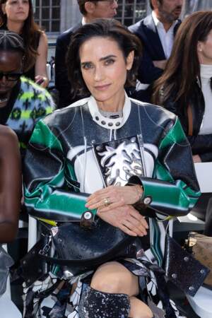 Jennifer Connelly lors du défilé Louis Vuitton Collection Femme Prêt-à-porter Printemps/Eté 2023 lors de la Fashion Week de Paris, le 4 octobre 2022