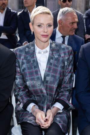 Charlene de Monaco au Front Row du défilé Louis Vuitton Collection Femme Prêt-à-porter Printemps/Eté 2023 lors de la Fashion Week de Paris
