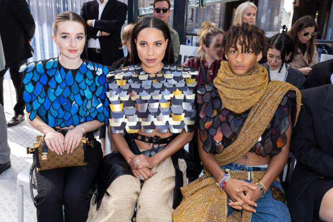 Kaitlyn Dever, Jurnee Smollett et Jaden Smith au défilé Louis Vuitton Collection Femme Prêt-à-porter Printemps/Eté 2023 lors de la Fashion Week de Paris, le 4 octobre 2022
