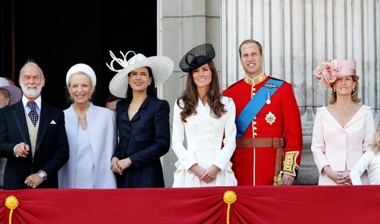 La famille royale assiste au défilé Trooping the Colour à Londres, le le 11 juin 2011.
