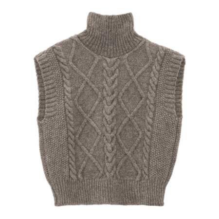 Pull sans manches « Magda », 100% laine danoise tricotée, Skall Studio, 325€