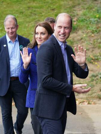Kate Middleton et le Prince William sont assortis en bleu à Londres, le 13 octobre. 