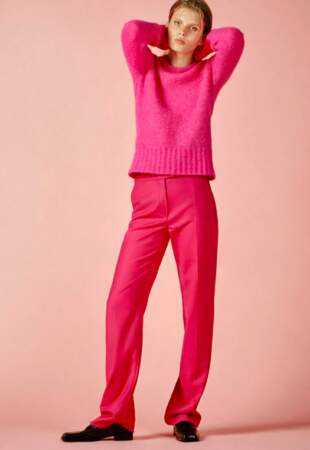 Pantalon rose classique, Massimo Dutti, 56€ 
