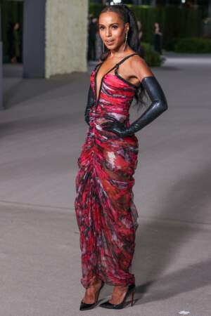 Kerry Washington, l'actrice américaine dans une robe en tulle 
à la deuxième édition de l’Annual Academy Museum Gala à Los Angeles, le 15 octobre 2022.