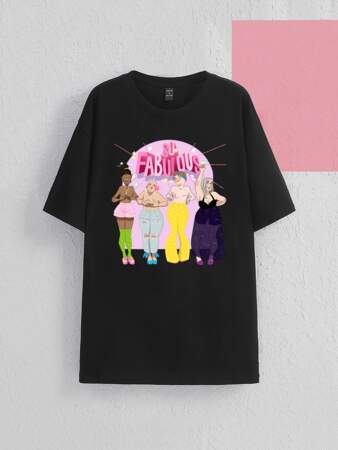 T-shirt oversize à motif figure, 
SHEIN X La Grande Lizon, 16,99€