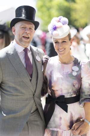 Zara Phillips (Zara Tindall) et son mari Mike Tindall lors du premier jour de la Royal Ascot 2022, dans le Berkshire, Royaume Uni, le 14 juin 2022.