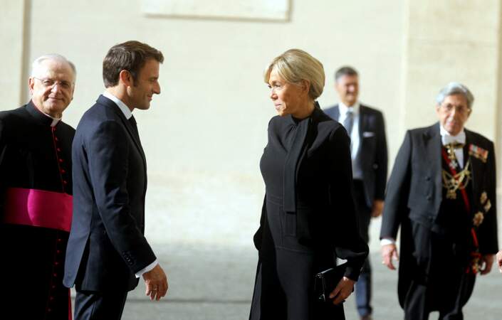 Brigitte Macron et sa coiffure  bombée à Rome, le 24 octobre 2022.  