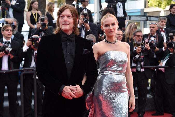 Diane Kruger et son compagnon Norman Reeedus à la cérémonie de clôture du 75ème Festival International du Film de Cannes, le 28 mai 2022