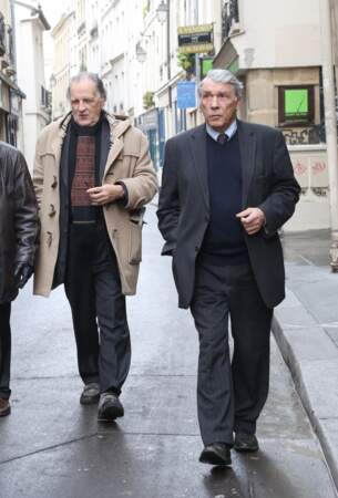 Jean-Christophe Mitterrand et Gilbert Mitterrand à Paris, le 6 janvier 2014.