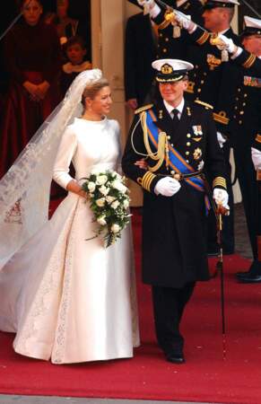 Maxima épouse le prince Willem Alexander des Pays-Bas, le 2 février 2002 à Amsterdam