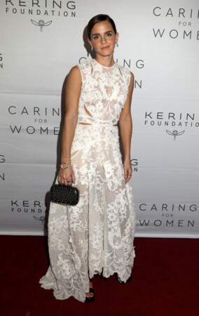 Emma Watson lors de la soirée de gala de la Fondation Kering "Caring for Women" à New York, le 15 septembre 2022.