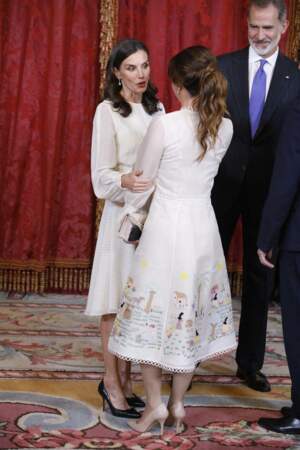 Les retrouvailles entre les Letizia d’Espagne et Silvana Lopez au palais de la Zarzuela à Madrid