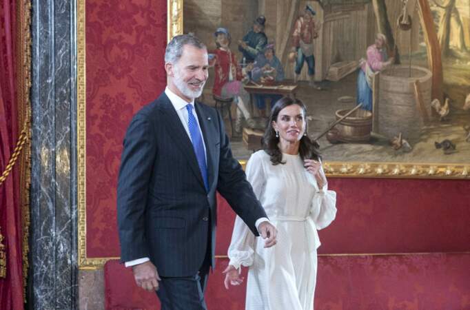 Le roi Felipe VI et la reine Letizia s'apprêtent à accueillir Mario Abdo, président du Paraguay, et la première dame Silvana Lopez