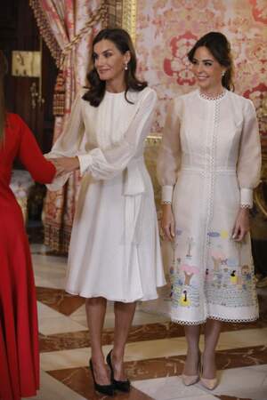 La première dame du Paraguay, Silvana Lopez, aux côtés de la reine Letizia d’Espagne