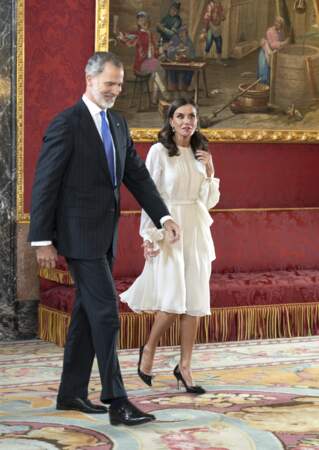 Le roi et la reine d'Espagne ont organisé un déjeuner au palais de la Zarzuela, à Madrid, le 3 novembre 2022