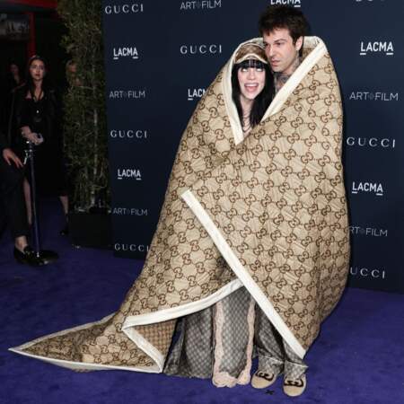 Billie Eilish et Jesse Rutherford sont accordés avec leur total-look Gucci à à la soirée "Lacma Art" à Los Angeles, le 5 novembre 2022