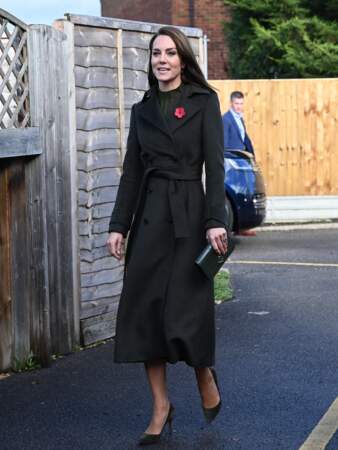 Kate Middleton est chic avec son manteau long à Hillingdon, le 9 novembre 2022