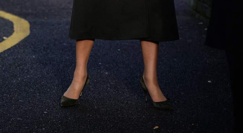 Kate Middleton et ses escarpins en daim à Hillingdon, le 9 novembre 2022