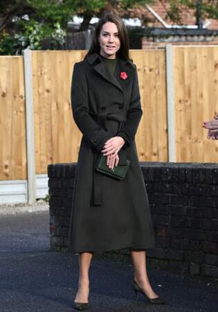 Kate Middleton lâche ses longs cheveux à Hillingdon, le 9 novembre 2022