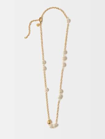 Collier chaine à perles de culture, Maje, 155€