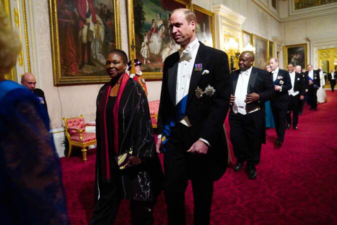 Le prince William était également sur son 31 pour participer au premier banquet d'Etat donné par son père Charles III.