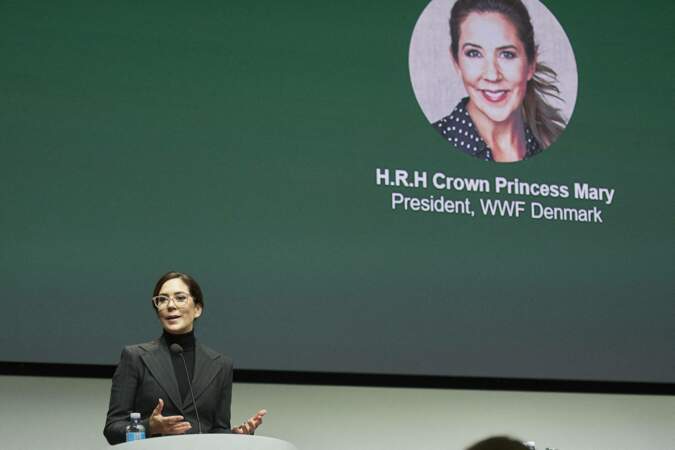 Mary de Danemark a ouvert une conférence sur la biodiversité, le 17 novembre 2022, en sa qualité de présidente du WWF danois.