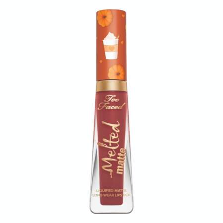 Rouge à Lèvres Liquide Melted Matte Pumpkin Spice Latte, Too Faced, 20 € (chez Sephora)
