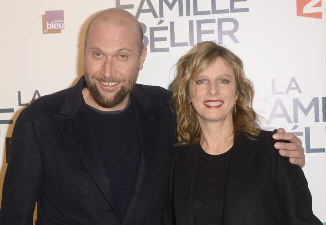 François Damiens et Karin Viard à l'avant-première du film "La Famille Bélier" au Grand Rex à Paris, le 9 décembre 2014.