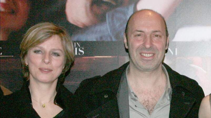 Karin Viard et Cédric Klapisch, à la première du film "Paris" à Paris, le 11 février 2008.