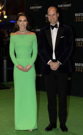 Le prince William et son épouse Kate Middleton élégants et complices à la 2ème cérémonie "Earthshot Prize Awards" à Boston, le 2 décembre 2022.