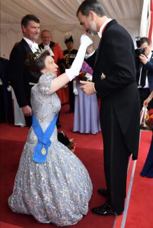 La princesse Anne et le roi Felipe VI