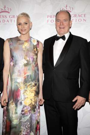 Le prince Albert II et la princesse Charlene de Monaco à la cérémonie annuelle de remise de prix de la Princess Grace Foundation-USA à New York le 3 novembre 2022.