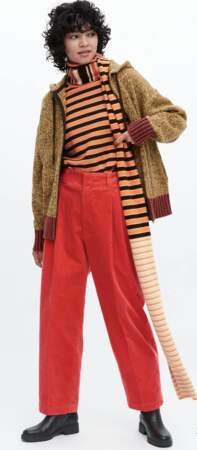 Pantalon large plissé en velours côtelé Marni, UNIQLO, 59.90€