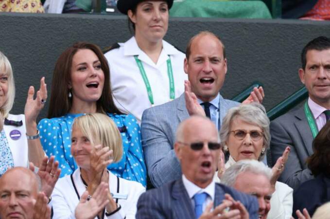 Kate Middleton déchaînée dans les tribunes de Wimbledon, le 5 juillet 2022