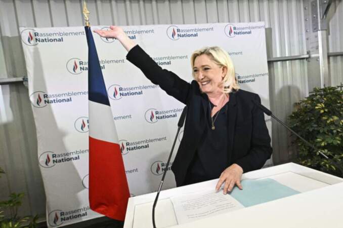 Marine Le Pen victorieuse le soir du second tour des élections législatives, le 19 juin 2022