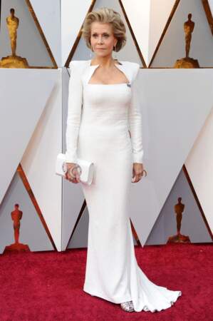 Jane Fonda ultra sophistiquée pour la 90ème cérémonie des Oscars au théâtre Dolby à Los Angeles, le 4 mars 2018