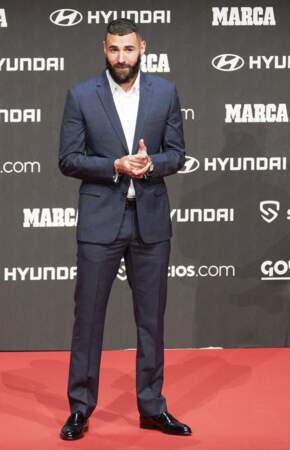 Karim Benzema à la remise des prix Marca magazine soccer awards 2022, au théâtre Goya, à Madrid, 28 septembre 2022.