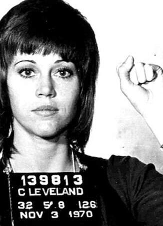 Mug shot de Jane Fonda capturé en 1970