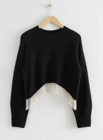 Pearl Fringed Cropped Jumper & Other Stories