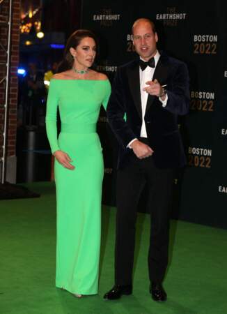 Pour la deuxième cérémonie du Earthshot Prize à Boston le 2 décembre 2022, Kate Middleton a fait sensation dans une robe longue verte fluo