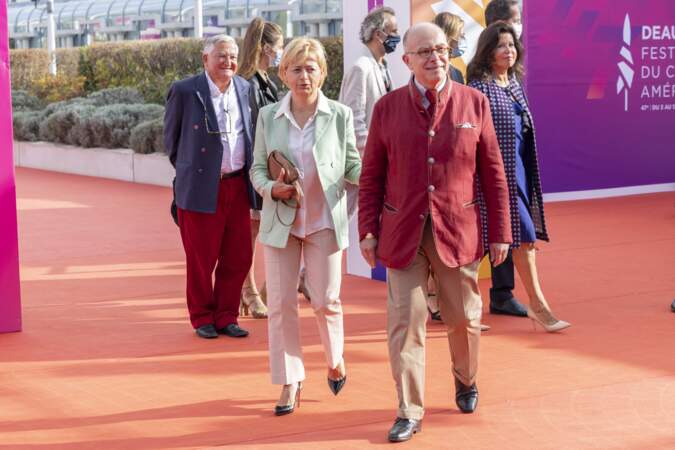 Bernard Cazeneuve et sa femme Véronique à l'avant-première du film "Les choses humaines" à Deauville le 11 septembre 2021