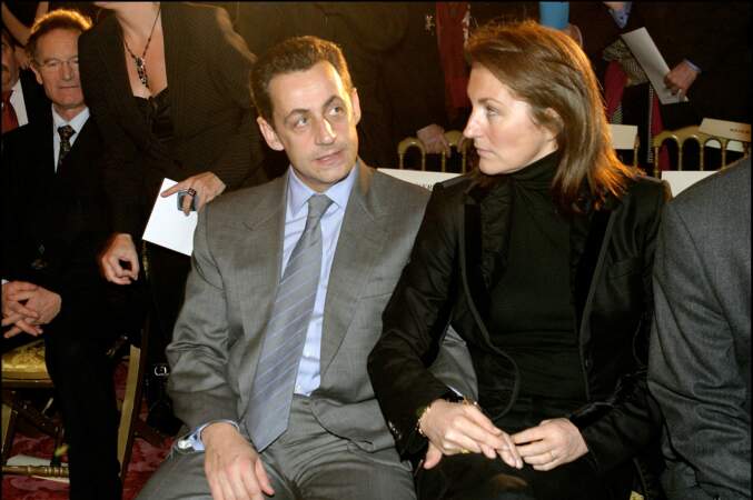Nicolas Sarkozy et Cécilia Attias le 4 février 2004 au Sénat