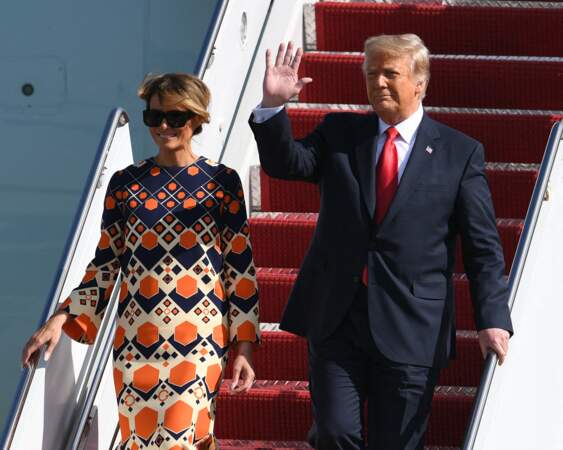 Donald Trump et sa femme Melania le 20 janvier 2021 à Palm Beach